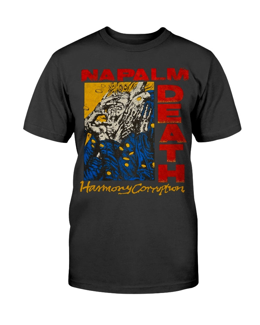 Vintage Napalm Death Shirt 1990 Harmony Corruption Og Rare Cleans Mint Unworn Slayer T Shirt 210915