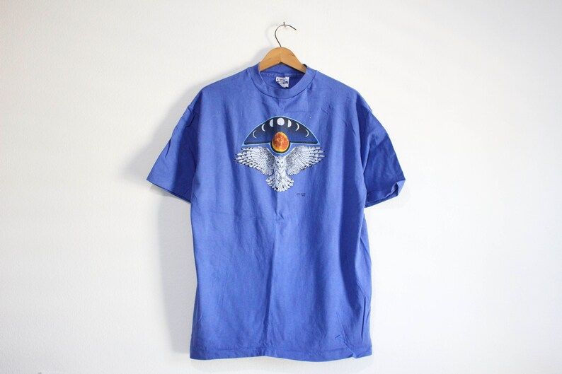 Vintage Owl Moon Cycle T Shirt