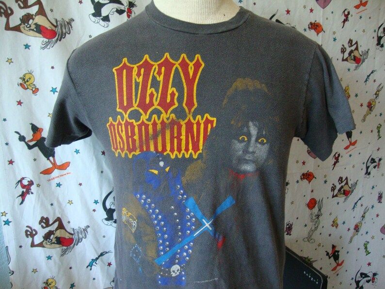 Vintage Ozzy Osbourne 1982 80S Heavy Metal Concert Tour Randy Rhodes T Shirt