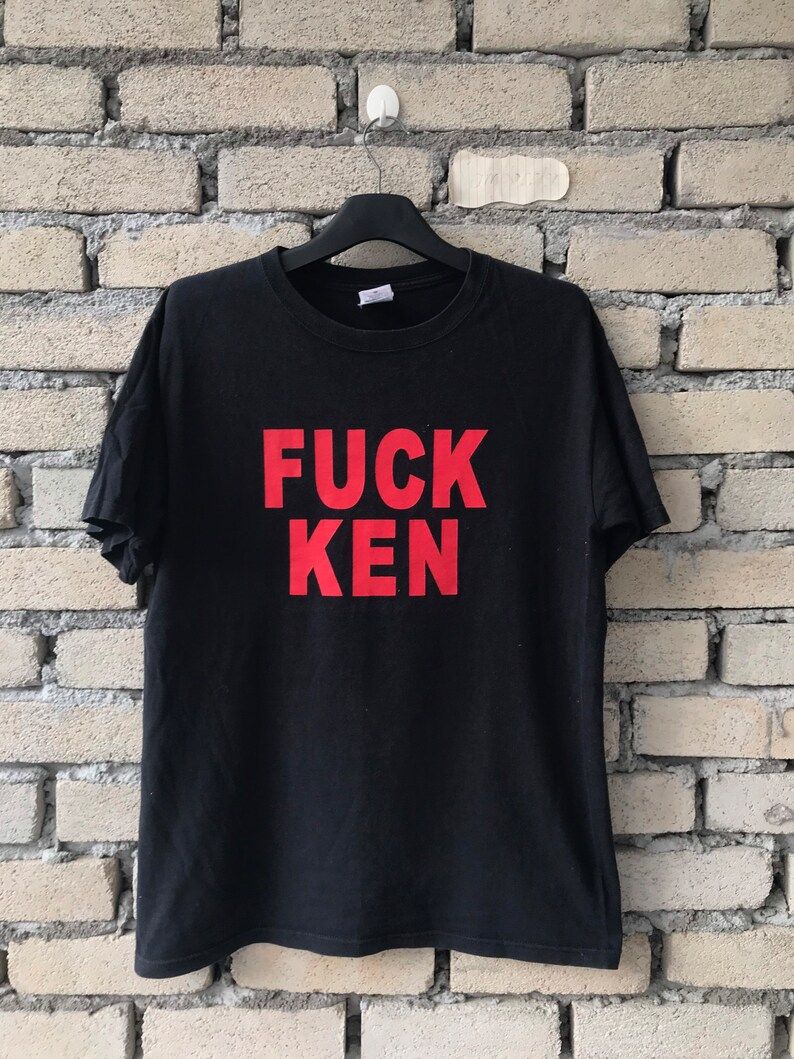 Vintage Pizza Of Death Records Kenyokoyama Fuck Ken Japanese Band Inspired Designer Brand Band Tee T Shirt Printed Spell Out Black Sam 12