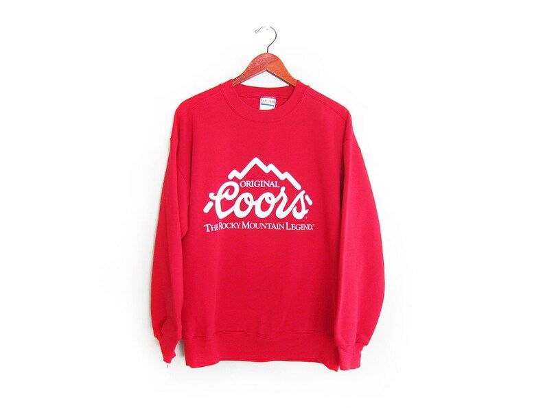 Vintage Sweatshirtcoors Sweatshirtcoors 1990S Red Oversize Coors Sweatshirt Large