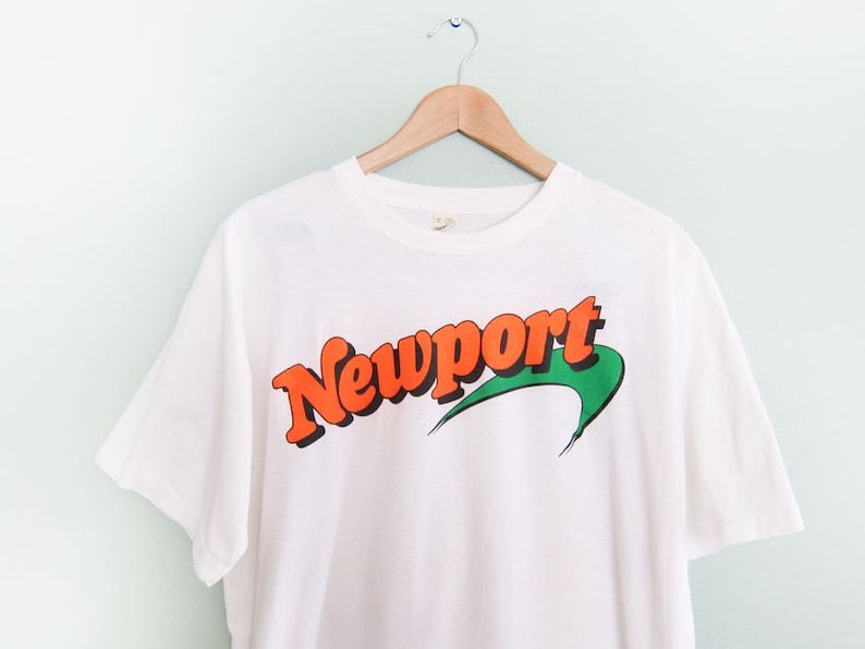 Vintage T Shirtcigarettesnewportoversize1980S Newport Cigarettes T Shirt Xl