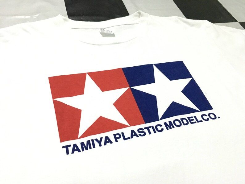 Vintage Tamiya T Shirt Big Logo Color Block Excellent Condition Vintage Japanese Toys