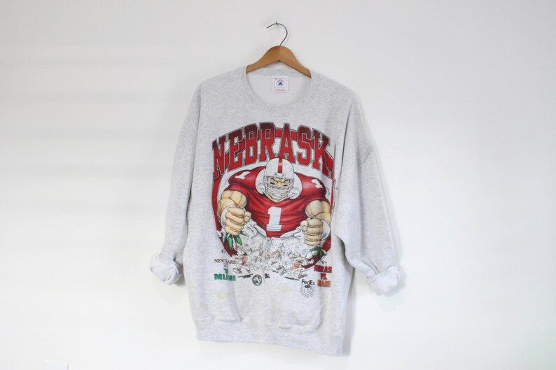 Vintage University Of Nebraska Cornhuskers Huskers 1995 Orange Bowl Sweatshirt