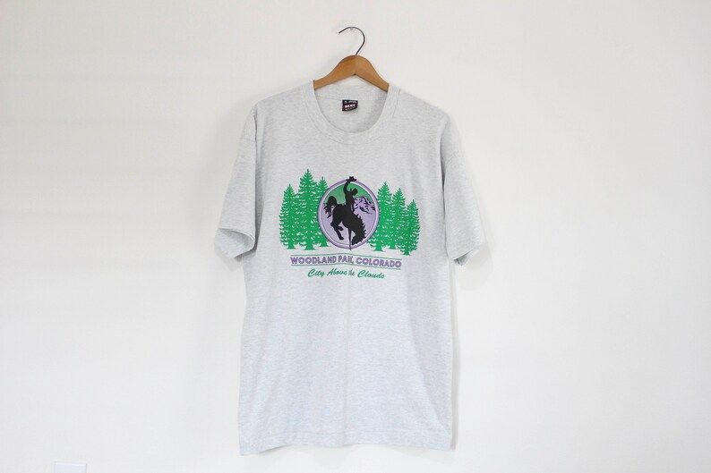 Vintage Woodland Park Colorado City Above The Clouds T Shirt